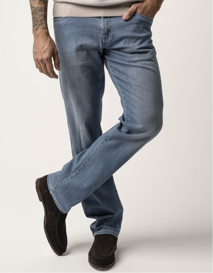 Scissor Scriptor Light Blue Straight-Leg Jeans image